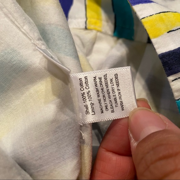 LOFT stripe skirt 6 mini elastic waistband lined - Picture 2 of 8